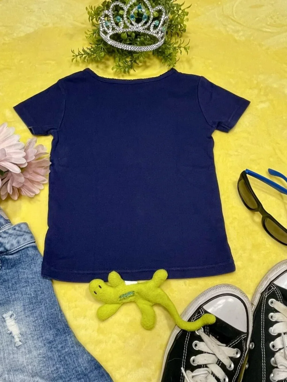 GYMBOREE Big Sis Elephant Gift Toddler Toddler Girl Blue Navy T-Shirt Size 7